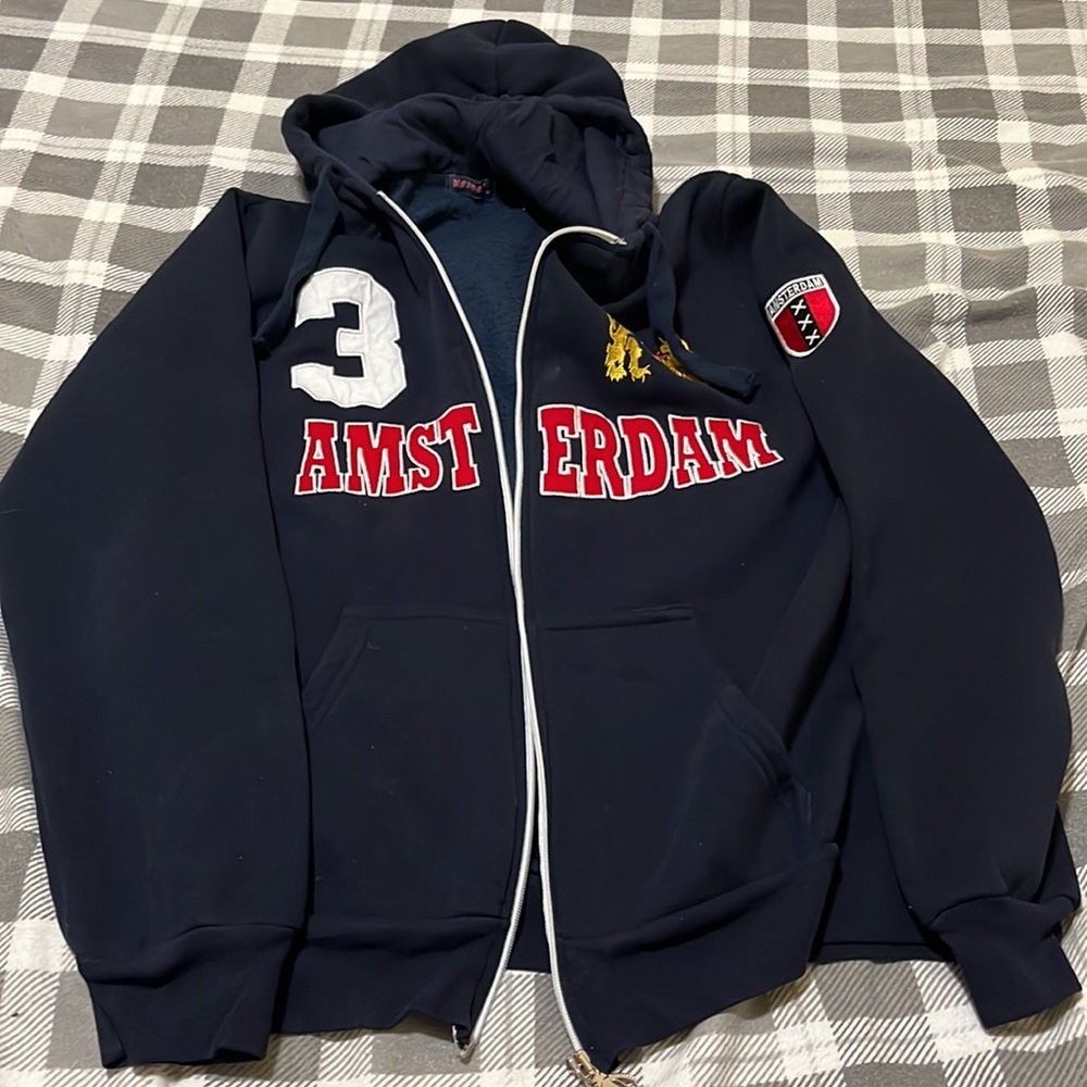 Mens full zip Masdat Amsterdam Hooded jacket size xl